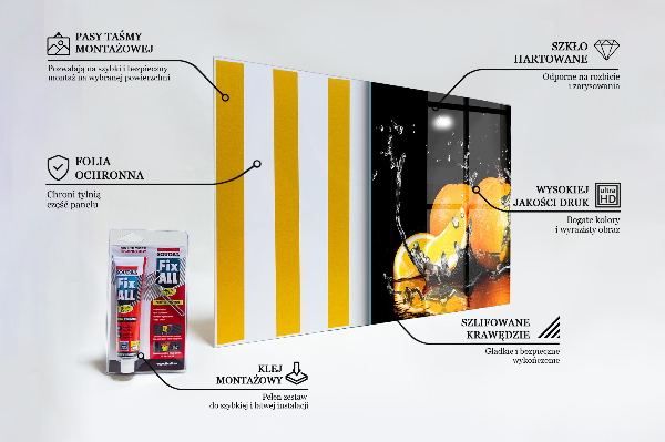 Küchenrückwand Spritzschutz Saftige Orangen
