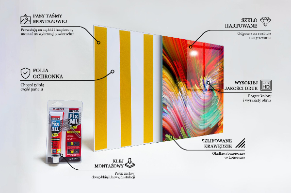 Küchenrückwand Spritzschutz Energetische Farbmischung
