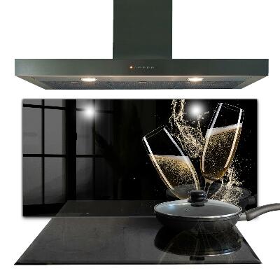 Küchenrückwand Spritzschutz Champagner-Nacht-Toast