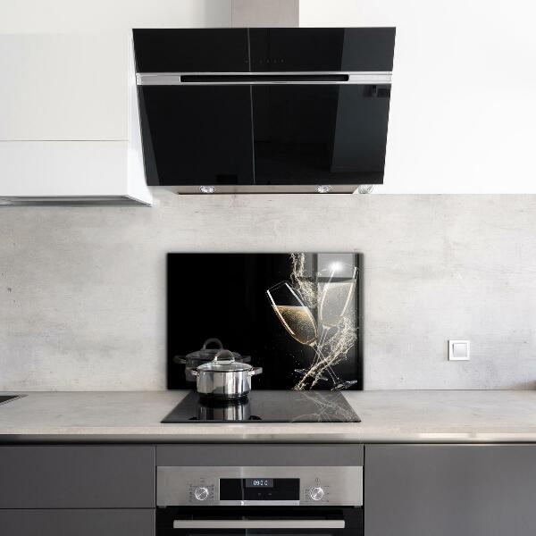 Küchenrückwand Spritzschutz Champagner-Nacht-Toast