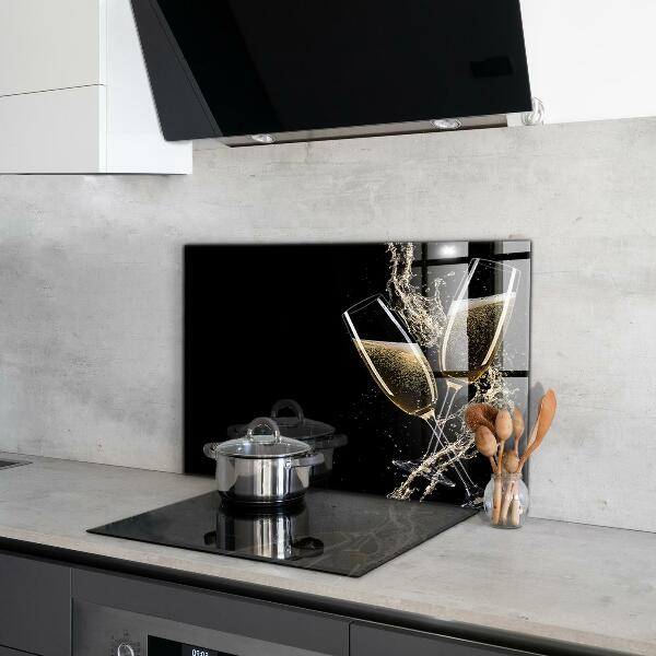 Küchenrückwand Spritzschutz Champagner-Nacht-Toast