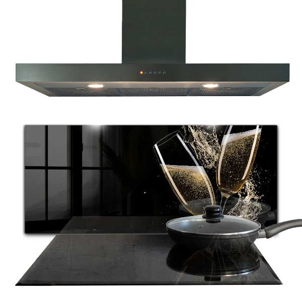 Küchenrückwand Spritzschutz Champagner-Nacht-Toast