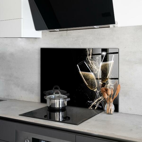 Küchenrückwand Spritzschutz Champagner-Nacht-Toast