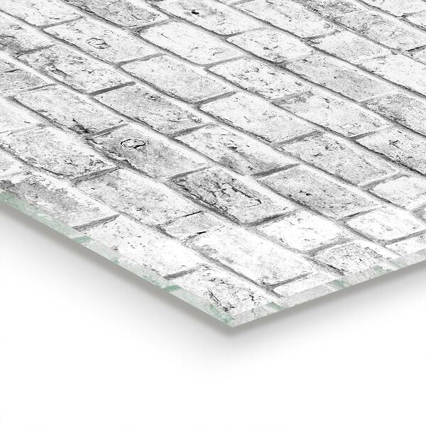 Küchenrückwand Fliesenspiegel Grauer Ziegelstein-Naturstein