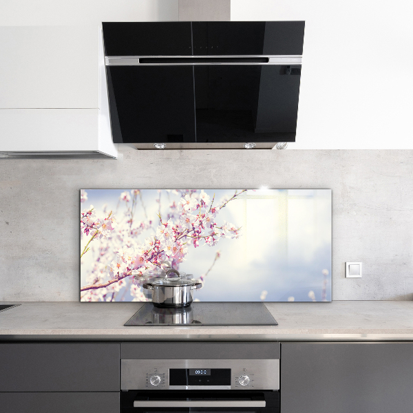 Küchenrückwand Fliesenspiegel Zarte rosa Blüten