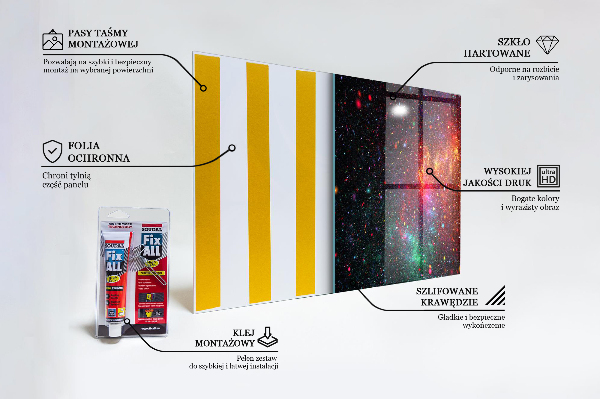 Küchenrückwand Spritzschutz Galaxie-Chaos-Fantasie