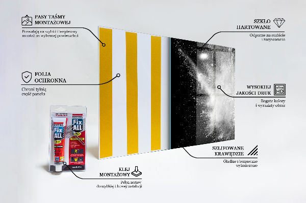 Küchenrückwand Spritzschutz Abstraktion der Pulverexplosion