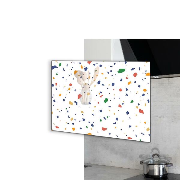 Küchenrückwand Fliesenspiegel Terrazzo-Terrazzo-Kiesel