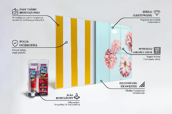 Küchenrückwand Fliesenspiegel Blumen-Luftkomposition