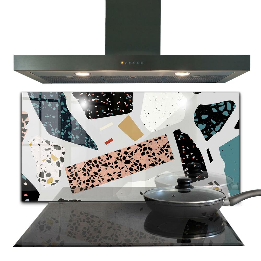 Küchenrückwand Fliesenspiegel Terrazzo-Terrazzo-Granit
