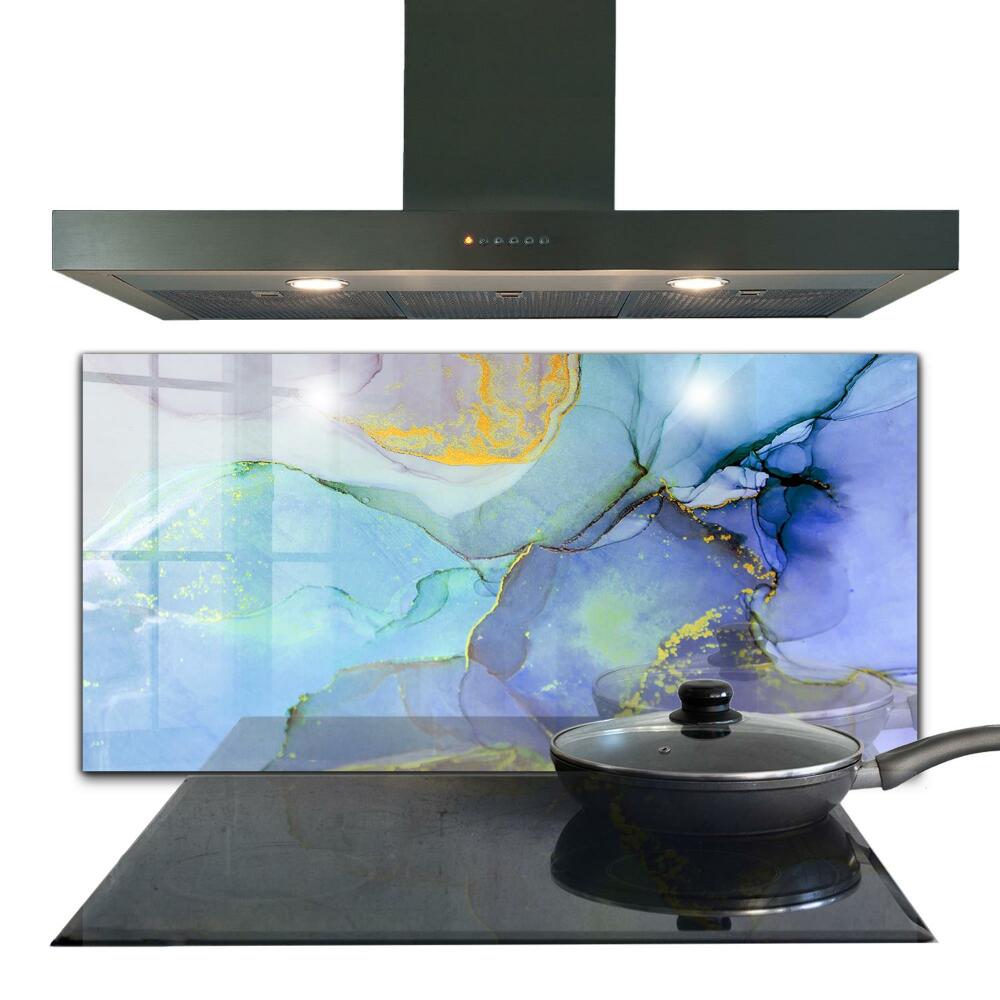 Küchenrückwand Spritzschutz Blaue Energieabstraktion
