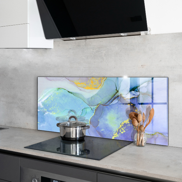 Küchenrückwand Spritzschutz Blaue Energieabstraktion