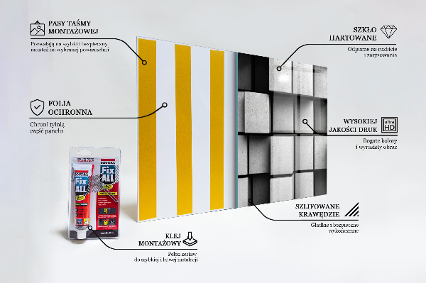 Küchenrückwand Spritzschutz Monochrome Würfel