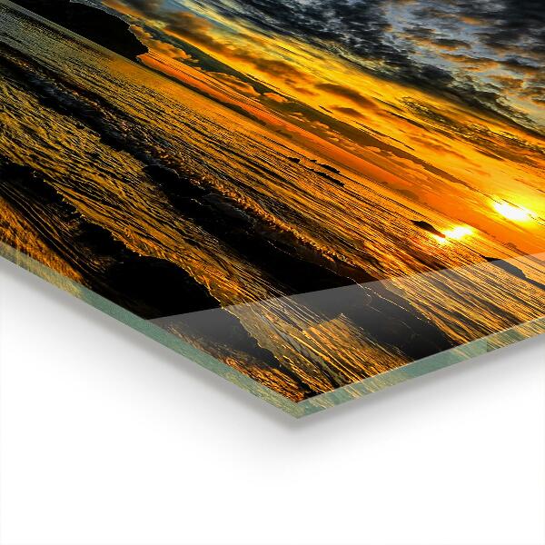 Küchenrückwand Fliesenspiegel Sonnenuntergang am Meer