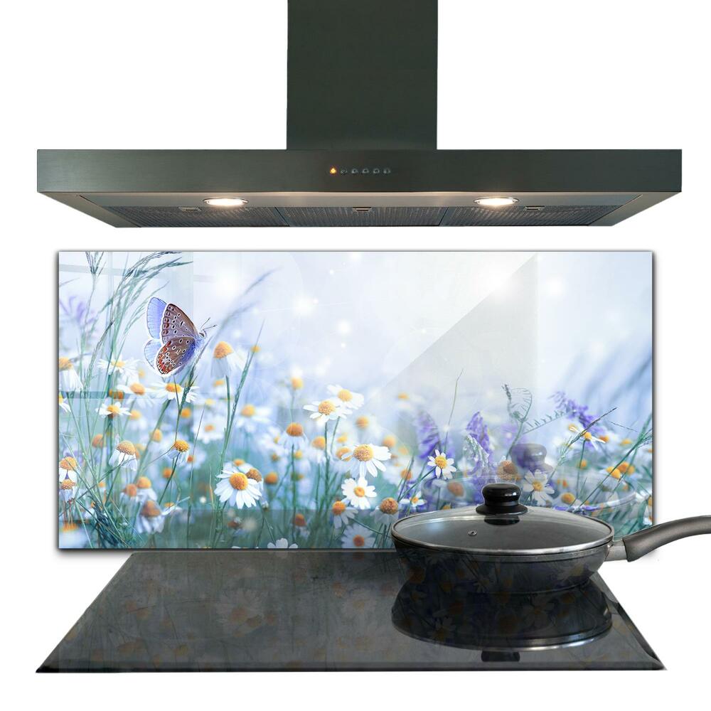 Küchenrückwand Fliesenspiegel Sommerwiese-Schmetterlingsblume