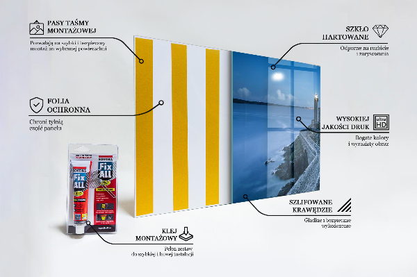 Küchenrückwand Fliesenspiegel Leuchtturm in der Abenddämmerung