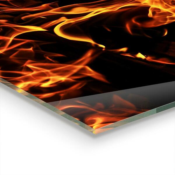 Küchenrückwand Fliesenspiegel Heiße Flammen eines Lagerfeuers