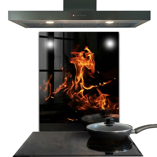 Küchenrückwand Fliesenspiegel Heiße Flammen eines Lagerfeuers