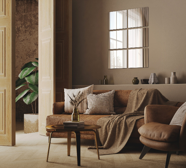 Spiegelfliesen selbstklebend 6 Stk. 30X30 cm