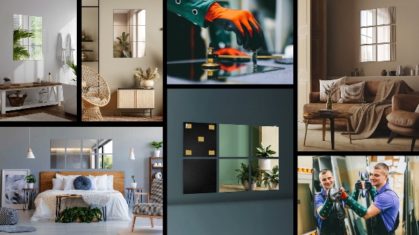 Spiegelfliesen selbstklebend 6 Stk. 30X30 cm