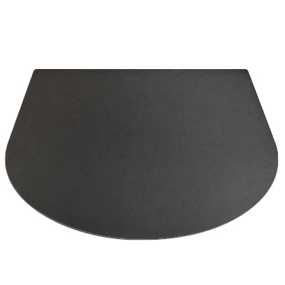 Halbovale Bodenschutzmatte für Grill 80x90 cm