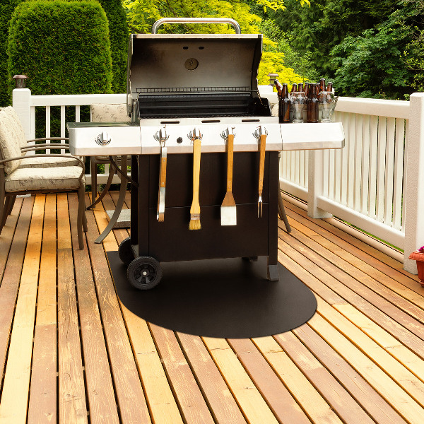 Halbovale Grillunterlage 80x70 cm