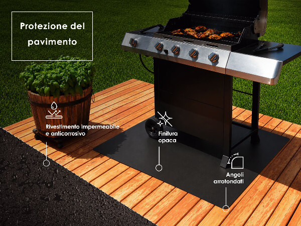 Rechteckiges Grillschutzblech 100x70 cm