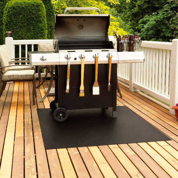 Rechteckige Bodenschutzmatte für Grills 100x80 cm