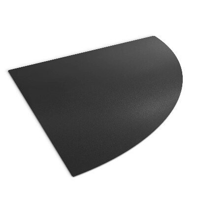 Funkenschutzplatte für Kaminöfen aus Schwarzblech in Viertelkreisform 100x100 cm