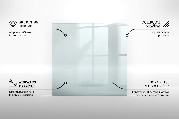 Glasplatte unter Kaminöfen quadrat h40