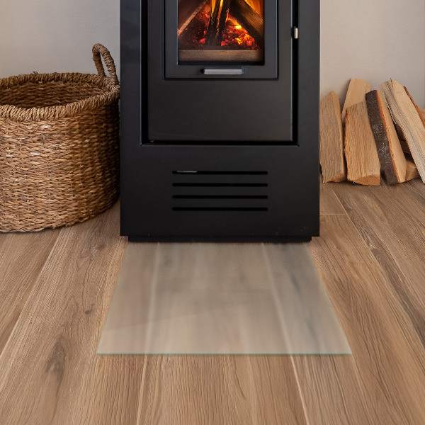 Quadratische transluzente Kamin Glasplatte 50x50 cm