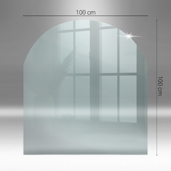 Glasbodenplatte für Kaminöfen halbovale 100x100 cm