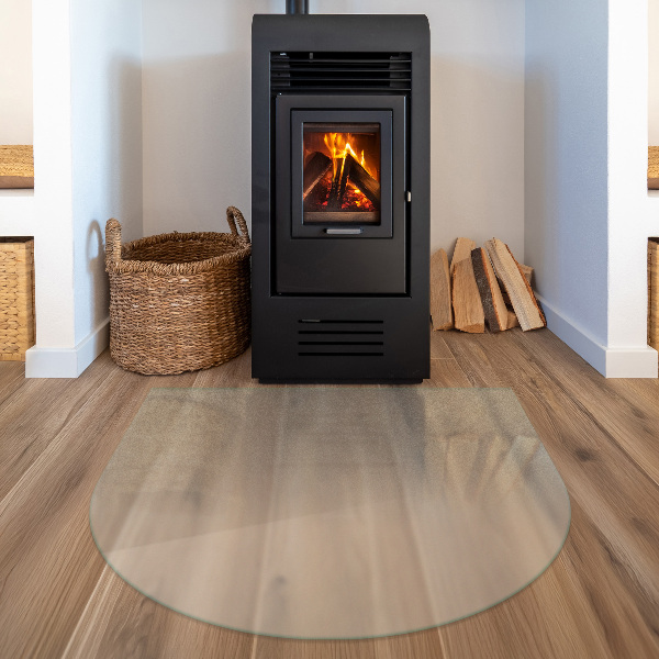Semi-ovale transluzente Glasplatte für Öfen 100x100 cm