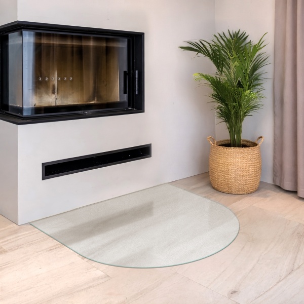 Semi-ovale transluzente Glasplatte für Öfen 100x100 cm