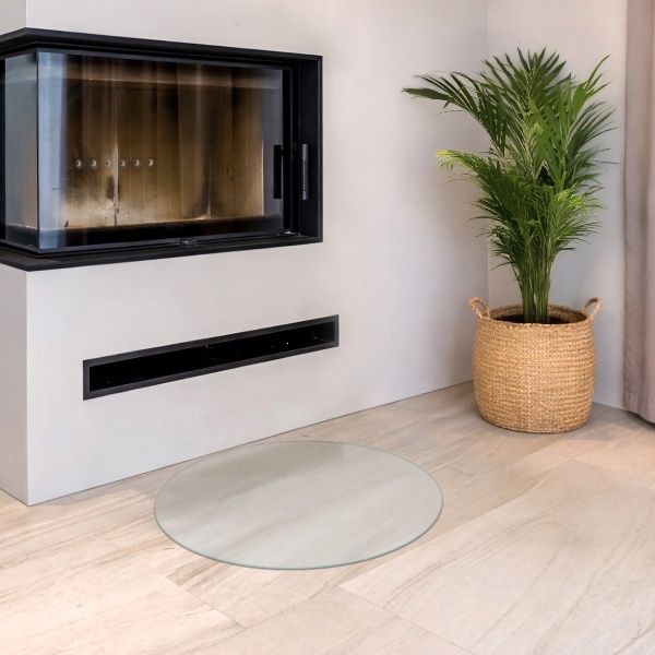 Runde transluzente Funkenschutzplatte aus Glas fi50 cm