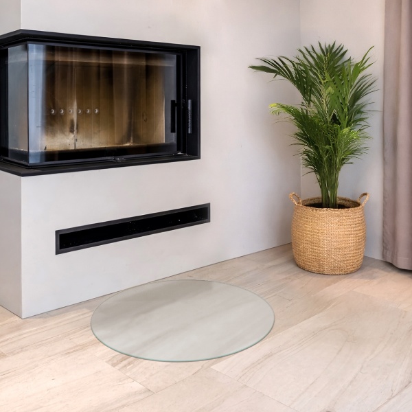 Runde transluzente Funkenschutzplatte aus Glas fi60 cm