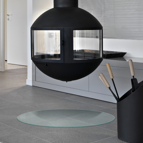 Runde transluzente Funkenschutzplatte aus Glas fi90 cm