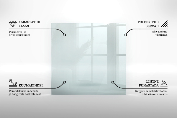 Glasplatte für Öfen rechteckig 100x70 cm