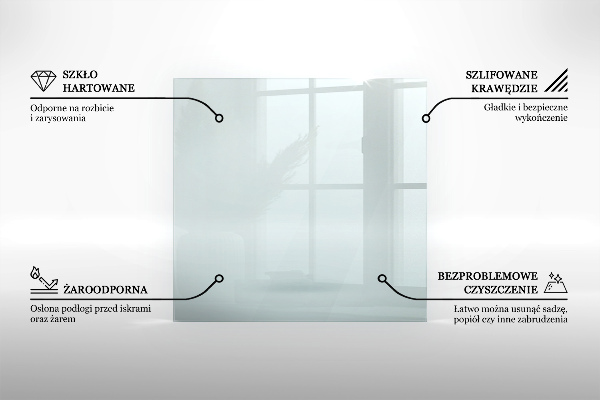 Kamin Glasplatte rechteckig 120x80 cm