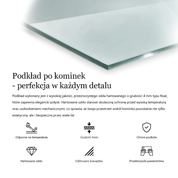 Funkenschutzplatte Kaminöfen quadrat 125x50 cm