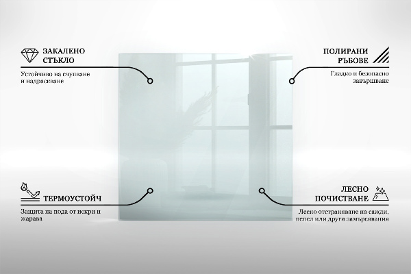 Glasplatte für Kaminöfen rechteckig 140x70 cm