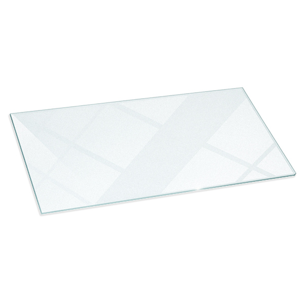 Rechteckige transluzente Glasplatte für Kamin 100x50 cm