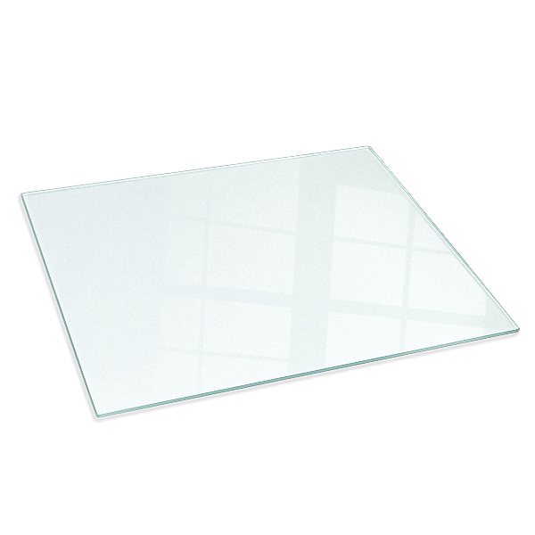 Rechteckige transluzente Glasplatte für Kamin 100x70 cm