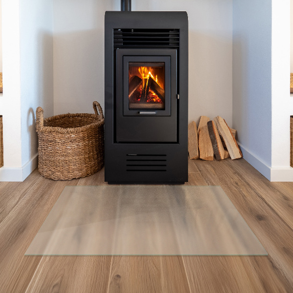 Rechteckige transluzente Glasplatte für Kamin 120x80 cm