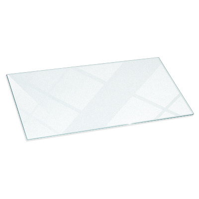 Rechteckige transluzente Glasplatte für Kamin 140x70 cm