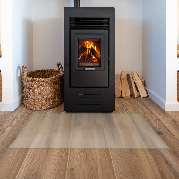 Rechteckige transluzente Glasplatte für Kamin 140x70 cm
