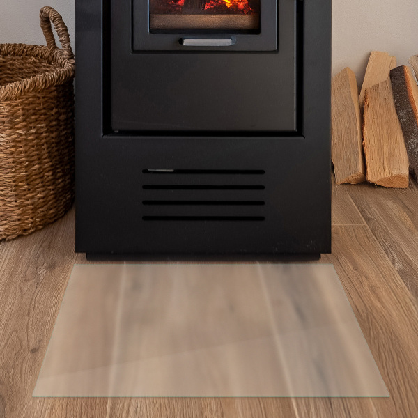 Rechteckige transluzente Glasplatte für Kamin 60x40 cm