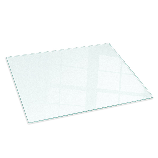 Rechteckige transluzente Glasplatte für Kamin 80x60 cm