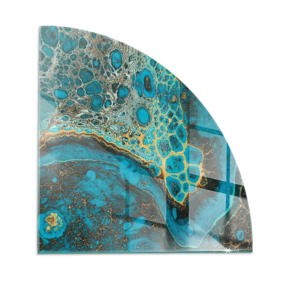 Bodenplatte Glas für Ofen Abstraktes organisches Muster