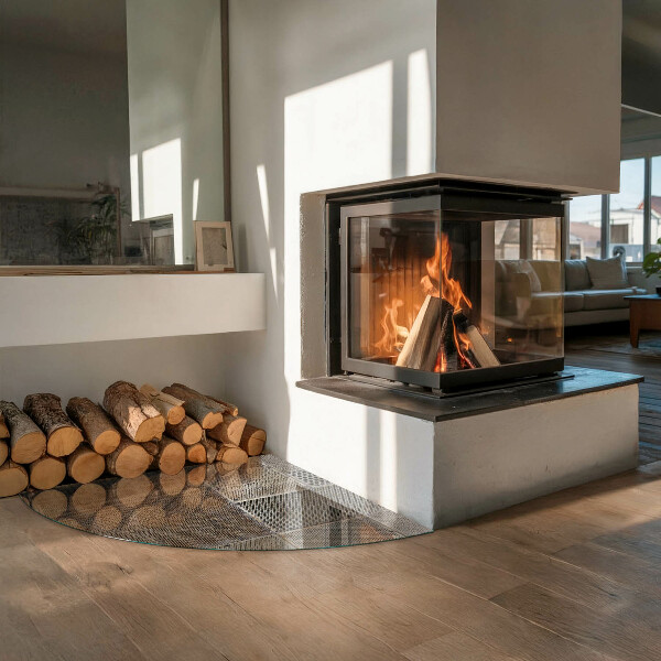 Glasplatte unter Kaminöfen Lochblechmuster